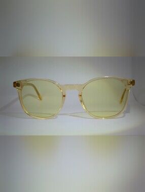 Safari. Yellow Transparent Round Eyewear.